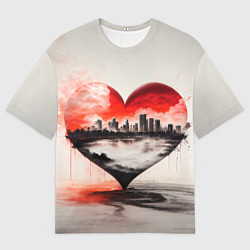 Мужская футболка оверсайз Сердце города