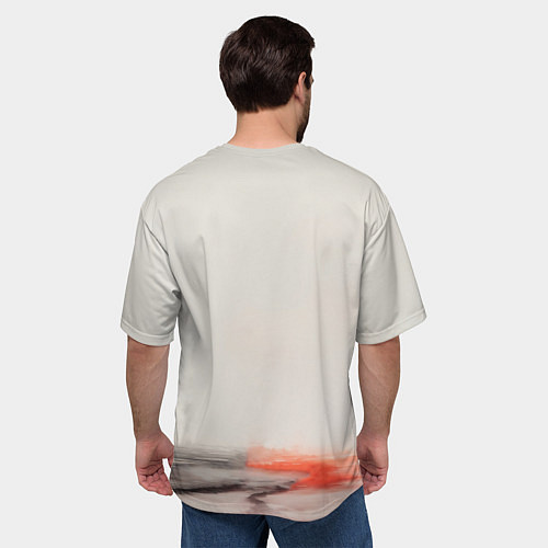 Мужская футболка оверсайз Сердце города / 3D-принт – фото 4
