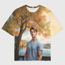 Мужская футболка оверсайз Сыночек маминой подруги