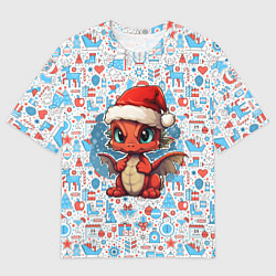 Мужская футболка оверсайз 2024 год дракона