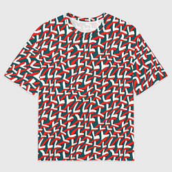 Мужская футболка оверсайз Цветное переплетение