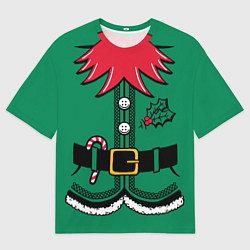 Мужская футболка оверсайз Костюм Гринча