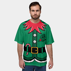 Футболка оверсайз мужская Костюм Гринча, цвет: 3D-принт — фото 2