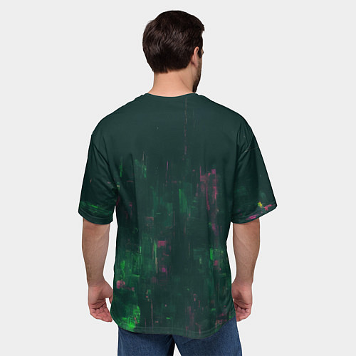 Мужская футболка оверсайз Сутулый киборг / 3D-принт – фото 4