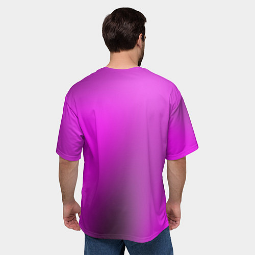 Мужская футболка оверсайз Безопасный кирпич / 3D-принт – фото 4