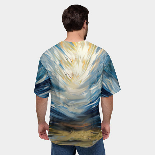 Мужская футболка оверсайз Крик осла / 3D-принт – фото 4