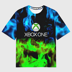 Футболка оверсайз мужская Xbox flame toxic, цвет: 3D-принт