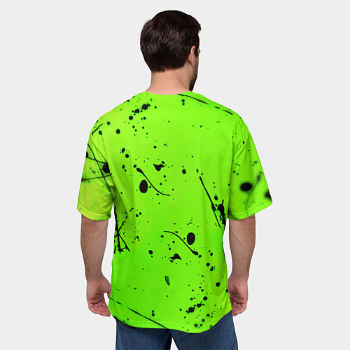 Мужская футболка оверсайз Xbox кислотный стиль / 3D-принт – фото 4
