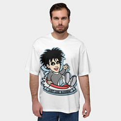 Футболка оверсайз мужская The Cure Robert Smith - just like sleddin, цвет: 3D-принт — фото 2