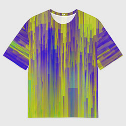 Мужская футболка оверсайз Глитч геометрия