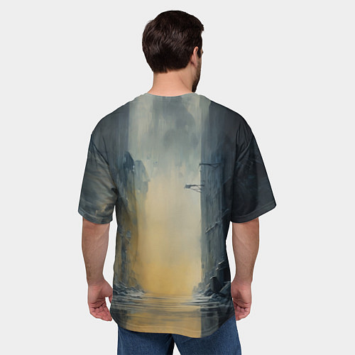 Мужская футболка оверсайз Юный хулиган в тяжелых ботинках / 3D-принт – фото 4