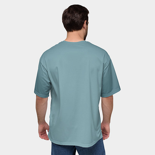 Мужская футболка оверсайз Смеющийся гусь в новогодней шапке / 3D-принт – фото 4