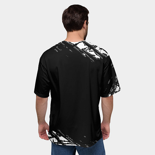 Мужская футболка оверсайз Thirty seconds to mars штрихи бенд / 3D-принт – фото 4