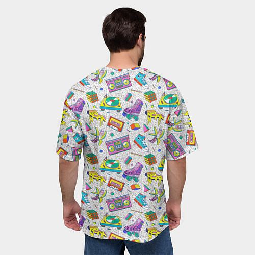 Мужская футболка оверсайз Ностальгия 90 ретро / 3D-принт – фото 4