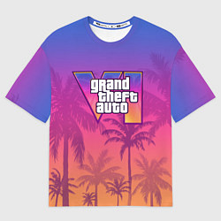Футболка оверсайз мужская GTA 6 official, цвет: 3D-принт