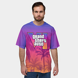Футболка оверсайз мужская GTA 6 official, цвет: 3D-принт — фото 2