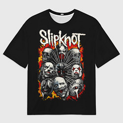 Футболка оверсайз мужская Slipknot метал-группа, цвет: 3D-принт