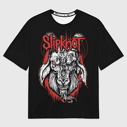 Футболка оверсайз мужская Slipknot - козёл, цвет: 3D-принт