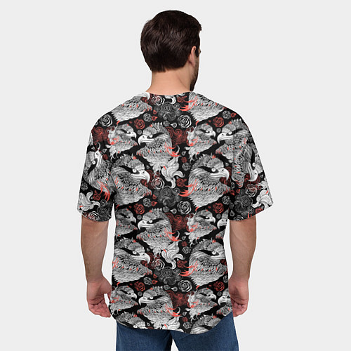 Мужская футболка оверсайз Портреты орлов / 3D-принт – фото 4