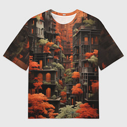 Футболка оверсайз мужская Сумерки в осенним городе, цвет: 3D-принт