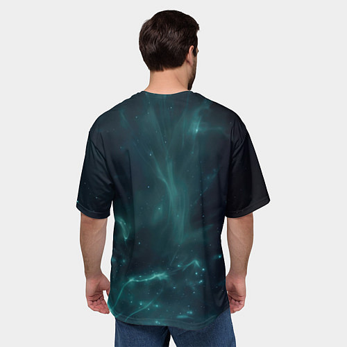 Мужская футболка оверсайз Андроид в космосе / 3D-принт – фото 4