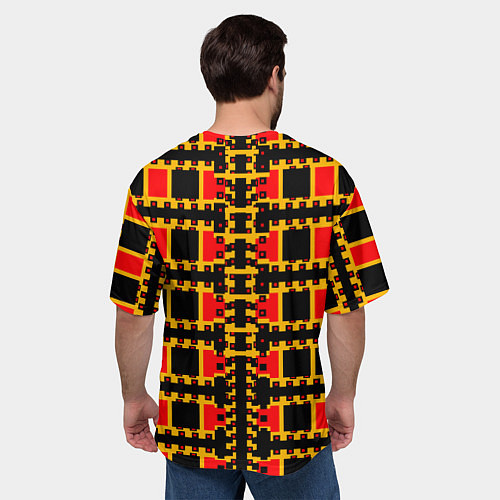 Мужская футболка оверсайз Королевские квадраты / 3D-принт – фото 4
