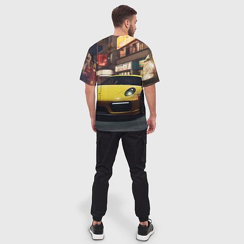 Мужская футболка оверсайз GTA 6 porshe / 3D-принт – фото 4