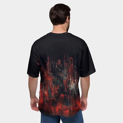 Мужская футболка оверсайз Андроид штурмовик / 3D-принт – фото 4