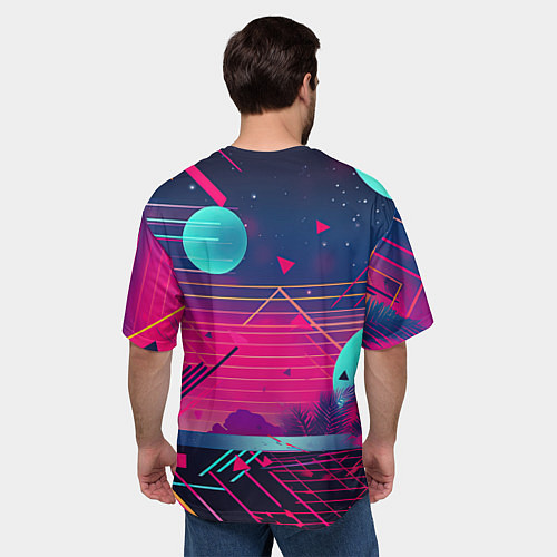 Мужская футболка оверсайз GTA 6 логотип и абстракция / 3D-принт – фото 4