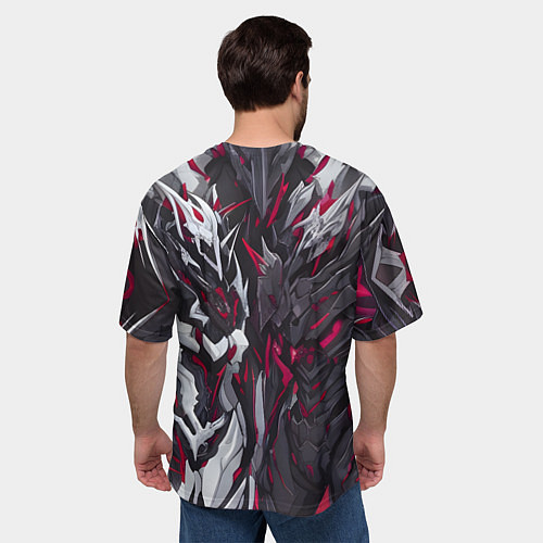Мужская футболка оверсайз Адская броня / 3D-принт – фото 4