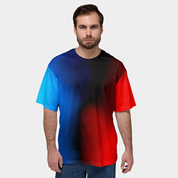 Футболка оверсайз мужская Неоновый градиент краски, цвет: 3D-принт — фото 2