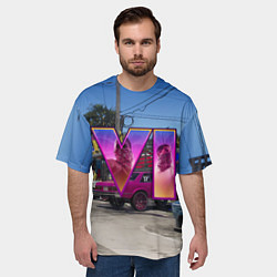 Футболка оверсайз мужская GTA 6 low ride, цвет: 3D-принт — фото 2