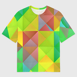 Футболка оверсайз мужская Разноцветные фигуры, цвет: 3D-принт