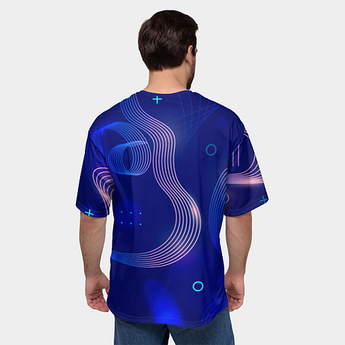 Мужская футболка оверсайз Радио Новая Песня без молнии / 3D-принт – фото 4