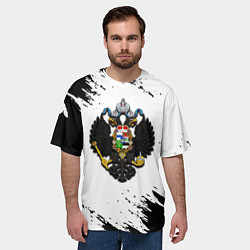 Футболка оверсайз мужская Герб РФ имперская символика, цвет: 3D-принт — фото 2