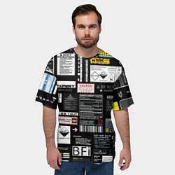 Футболка оверсайз мужская Инженерные шильдики, цвет: 3D-принт — фото 2