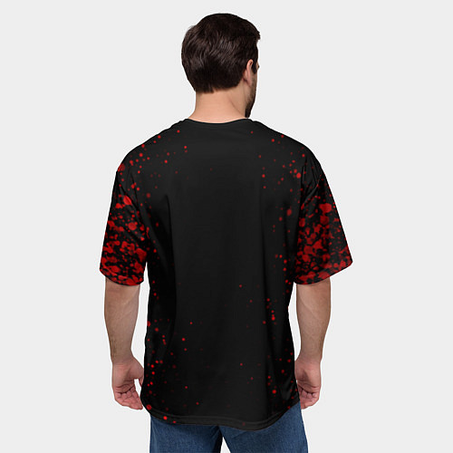 Мужская футболка оверсайз Серп и молот СССР краски / 3D-принт – фото 4