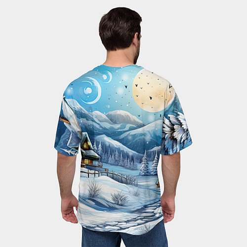 Мужская футболка оверсайз Зеленый символ года 2024 / 3D-принт – фото 4