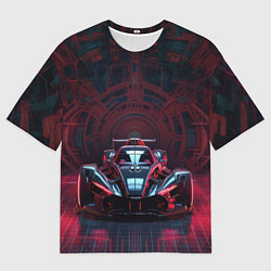 Футболка оверсайз мужская Футуристичное авто F1, цвет: 3D-принт
