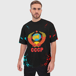 Футболка оверсайз мужская Моя страна СССР краски, цвет: 3D-принт — фото 2