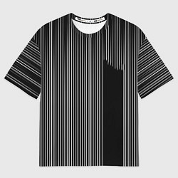 Футболка оверсайз мужская Visual zebra stripes, цвет: 3D-принт