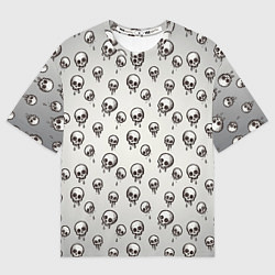 Футболка оверсайз мужская Мультяшные черепки абстрактный паттерн, цвет: 3D-принт