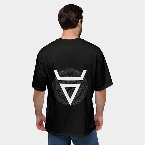 Мужская футболка оверсайз Велес - быть добру / 3D-принт – фото 4