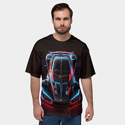 Футболка оверсайз мужская Болид NASCAR, цвет: 3D-принт — фото 2