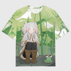 Мужская футболка оверсайз Sousou no Frieren Фрирен Frog