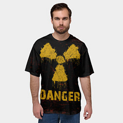 Футболка оверсайз мужская Опасный человек радиация, цвет: 3D-принт — фото 2