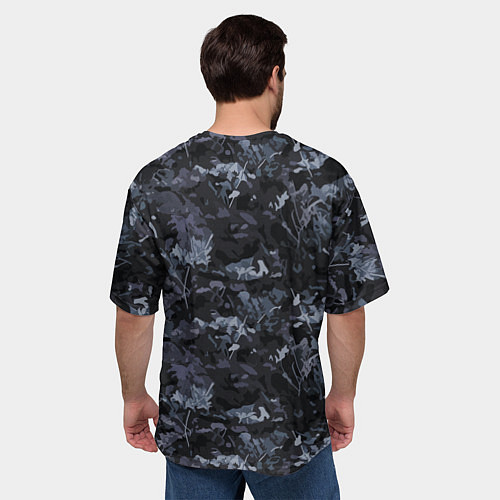Мужская футболка оверсайз Белый тигр солдат зима / 3D-принт – фото 4