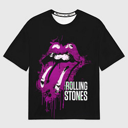 Футболка оверсайз мужская The Rolling Stones - lips, цвет: 3D-принт