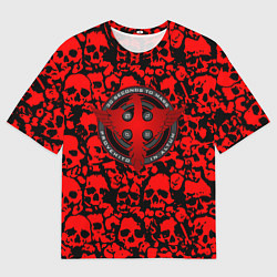 Мужская футболка оверсайз Thirty Seconds to Mars skull pattern