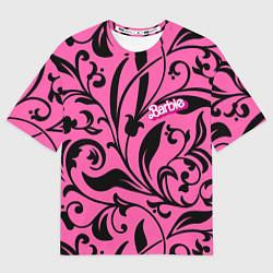 Футболка оверсайз мужская Barbie - floral pattern, цвет: 3D-принт